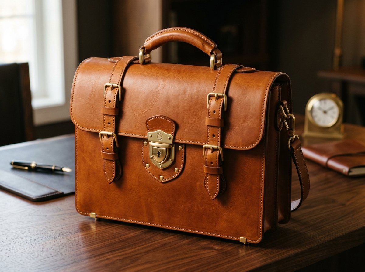 The Diplomat Executive Leather Briefcase